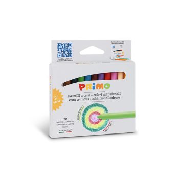 مداد شمعی 12 رنگ پریمو سری 2 | Primo Wax Crayons