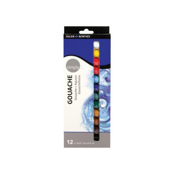 گواش 6 رنگ 12 میل دالر رونی مدل سیمپل|Daler Rowney Simply Gouache