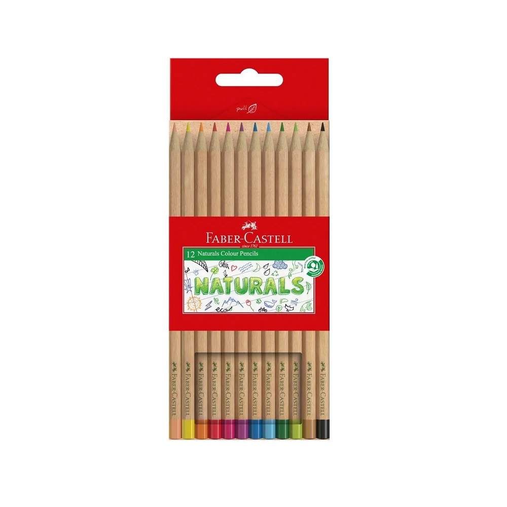 مداد رنگی 12 رنگ فابرکاستل مدل نچرال| Faber-Castell Naturals Color Pencils